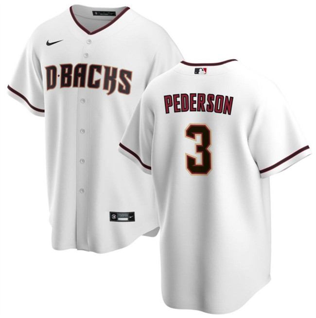 Men's Arizona Diamondbacks #3 Joc Pederson White Cool Base Stitched Baseball Jersey Men's Arizona Diamondbacks #3 Joc Pederson White Cool Base Stitched Baseball Jersey