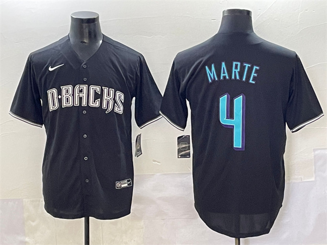 Men's Arizona Diamondbacks #4 Ketel Marte Black Stitched Baseball Jersey Men's Arizona Diamondbacks #4 Ketel Marte Black Stitched Baseball Jersey