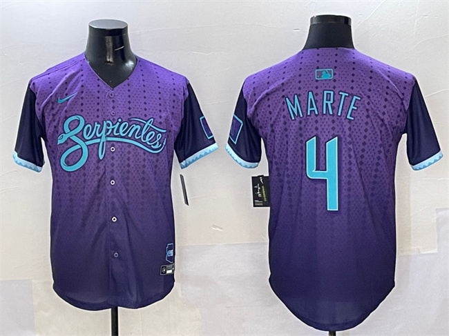 Men's Arizona Diamondbacks #4 Ketel Marte Purple 2025 City Connect Limited Stitched Baseball Jersey Men's Arizona Diamondbacks #4 Ketel Marte Purple 2025 City Connect Limited Stitched Baseball Jersey