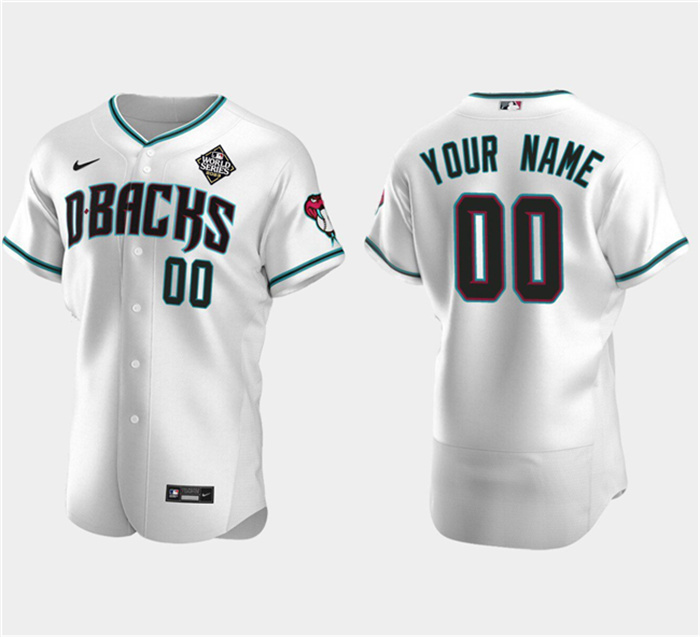 Men's Arizona Diamondbacks Actve Player Custom White 2023 World Series Flex Base Stitched Jersey Men's Arizona Diamondbacks Actve Player Custom White 2023 World Series Flex Base Stitched Jersey