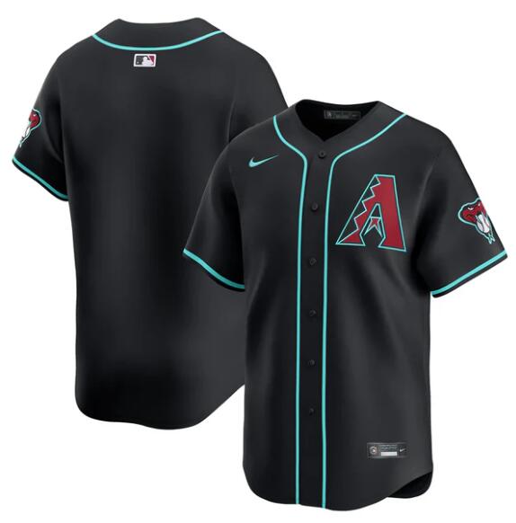 Men's Arizona Diamondbacks Blank Black Cool Base Stitched Baseball Jersey1