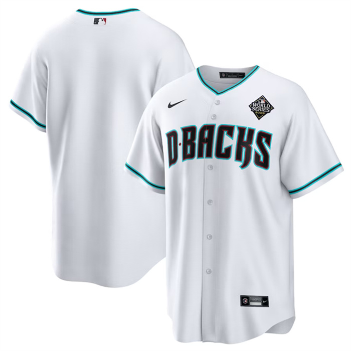 Men's Arizona Diamondbacks Blank White 2023 World Series Cool Base Stitched Baseball Jersey Men's Arizona Diamondbacks Blank White 2023 World Series Cool Base Stitched Baseball Jersey