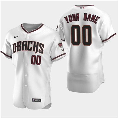 Men's Arizona Diamondbacks Custom 2020 Home Authentic White Flexbase Jersey Men's Arizona Diamondbacks Custom 2020 Home Authentic White Flexbase Jersey