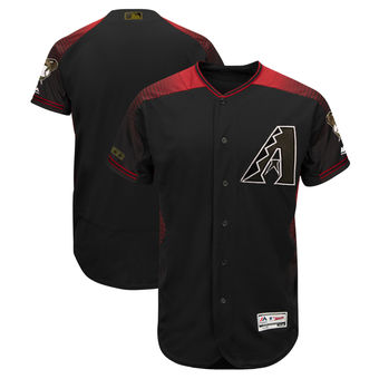 Men's Arizona Diamondbacks Majestic Black 2018 Memorial Day Authentic Collection Flex Base Team Custom Jersey Men's Arizona Diamondbacks Majestic Black 2018 Memorial Day Authentic Collection Flex Base Team Custom Jersey