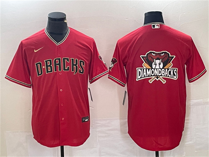 Men's Arizona Diamondbacks Red Team Big Logo Cool Base Stitched Baseball Jersey Men's Arizona Diamondbacks Red Team Big Logo Cool Base Stitched Baseball Jersey