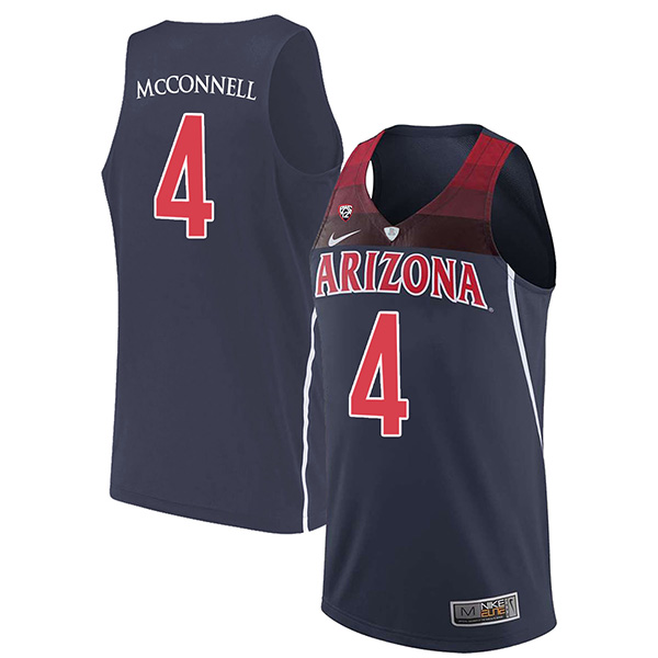 Men's Arizona Wildcats #4 T.J. McConnell Navy Blue Stitched NCAA College Basketball Jerseys Men's Arizona Wildcats #4 T.J. McConnell Navy Blue Stitched NCAA College Basketball Jerseys
