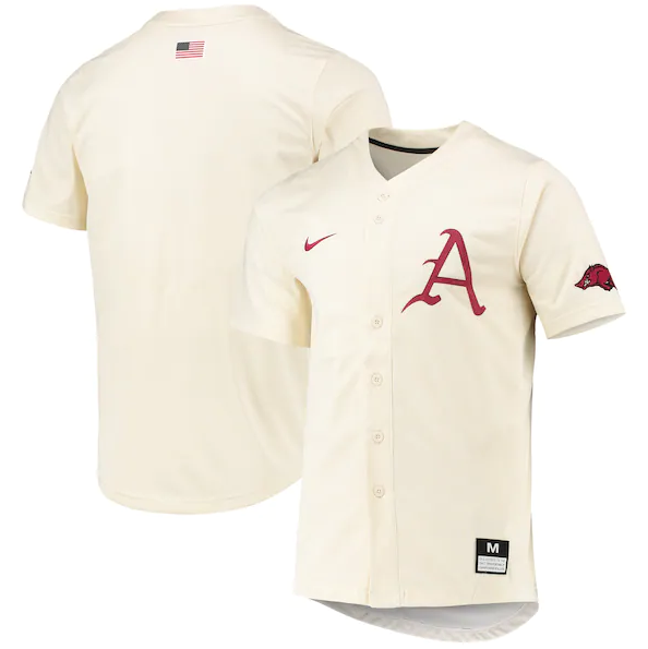 Men's Arkansas Razorbacks Blank Cream Vapor Untouchable Stitched Jersey Men's Arkansas Razorbacks Blank Cream Vapor Untouchable Stitched Jersey