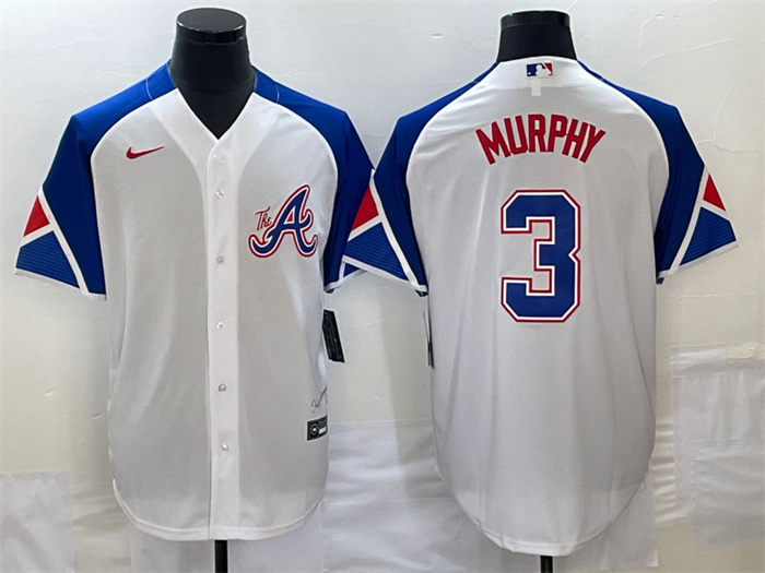 Men's Atlanta Braves #3 Dale Murphy White 2023 City Connect Cool Base Stitched Baseball Jersey Men's Atlanta Braves #3 Dale Murphy White 2023 City Connect Cool Base Stitched Baseball Jersey