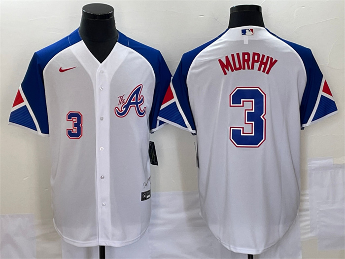 Men's Atlanta Braves #3 Dale Murphy White 2023 City Connect Cool Base With Patch Stitched Baseball Jersey Men's Atlanta Braves #3 Dale Murphy White 2023 City Connect Cool Base With Patch Stitched Baseball Jersey