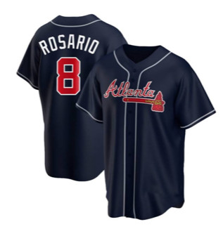 Men's Atlanta Braves #8 Eddie Rosario Navy Baseball Jersey