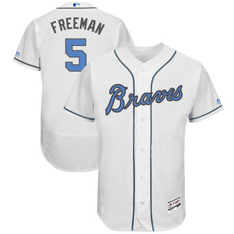 Men's Atlanta Braves Freddie Freeman Majestic White Father's Day FlexBase Jersey