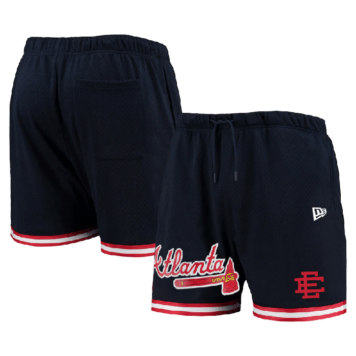 Men's Atlanta Braves Navy Mesh Shorts 001 Men's Atlanta Braves Navy Mesh Shorts 001