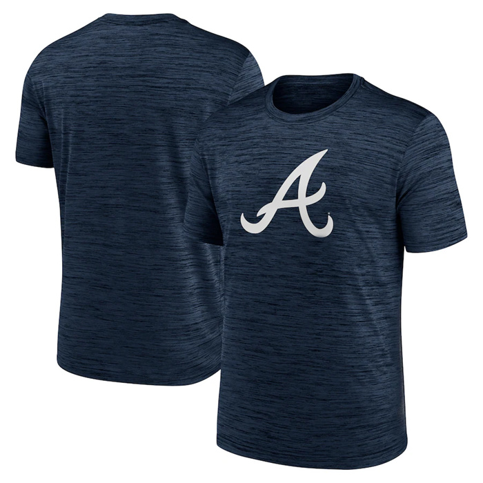 Men's Atlanta Braves Navy Team Logo Velocity Performance T-Shirt Men's Atlanta Braves Navy Team Logo Velocity Performance T-Shirt