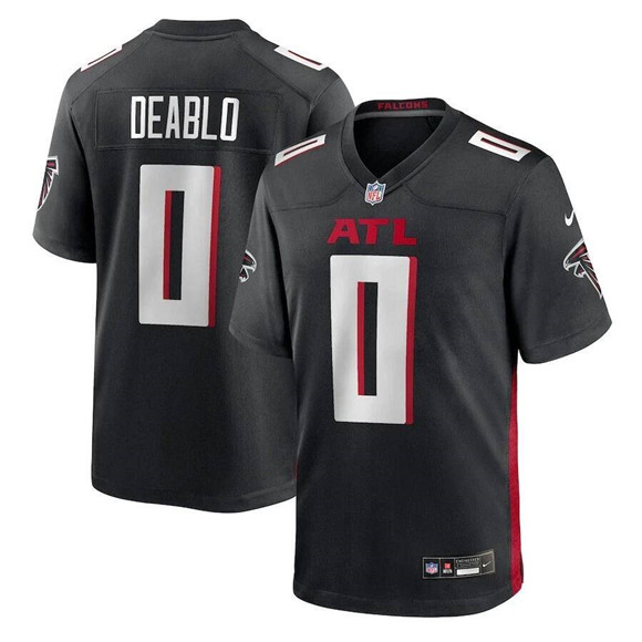Men's Atlanta Falcons #0 Divine Deablo Black Stitched Game Jersey Men's Atlanta Falcons #0 Divine Deablo Black Stitched Game Jersey