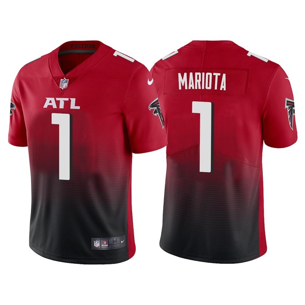 Men's Atlanta Falcons #1 Marcus Mariota Red Black Vapor Untouchable Limited Stitched Jersey Men's Atlanta Falcons #1 Marcus Mariota Red Black Vapor Untouchable Limited Stitched Jersey