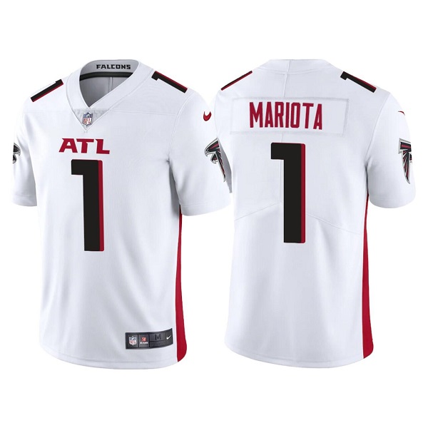 Men's Atlanta Falcons #1 Marcus Mariota White Vapor Untouchable Limited Stitched Jersey Men's Atlanta Falcons #1 Marcus Mariota White Vapor Untouchable Limited Stitched Jersey
