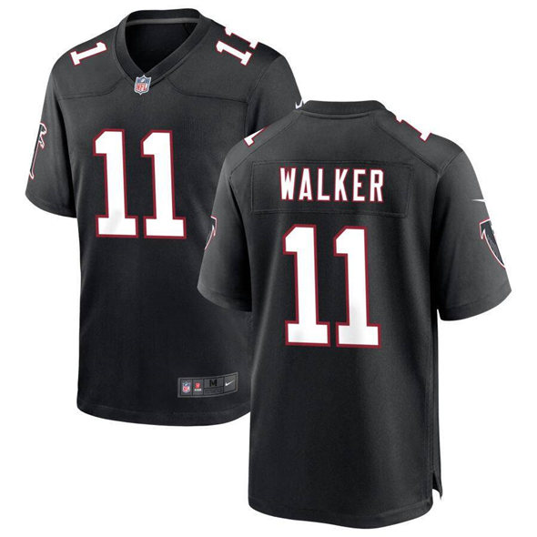 Men's Atlanta Falcons #11 Jalon Walker Black Stitched Game Jersey Men's Atlanta Falcons #11 Jalon Walker Black Stitched Game Jersey