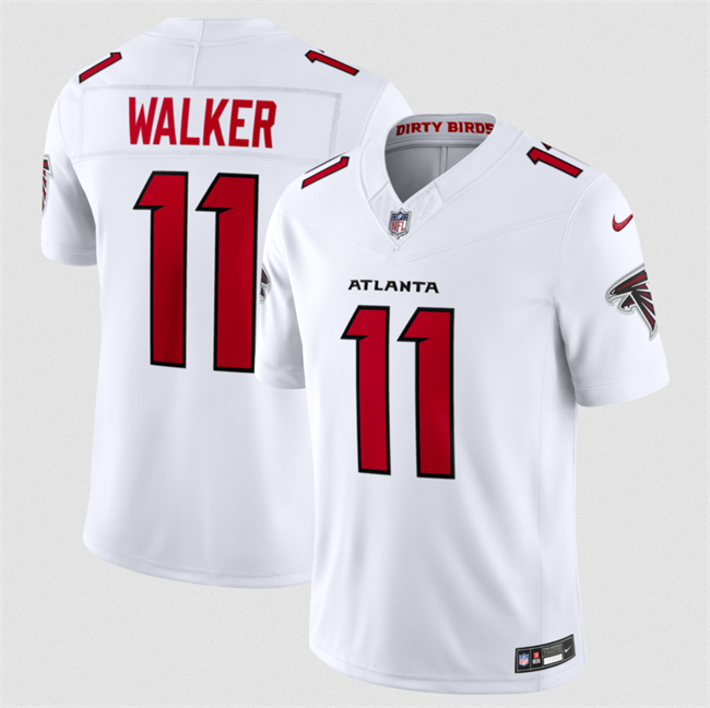 Men's Atlanta Falcons #11 Jalon Walker White 2026 New F.U.S.E. Vapor Untouchable Limited Stitched Football Jersey Men's Atlanta Falcons #11 Jalon Walker White 2026 New F.U.S.E. Vapor Untouchable Limited Stitched Football Jersey