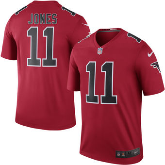 Men's Atlanta Falcons #11 Julio Jones Nike Red Color Rush Legend Jersey