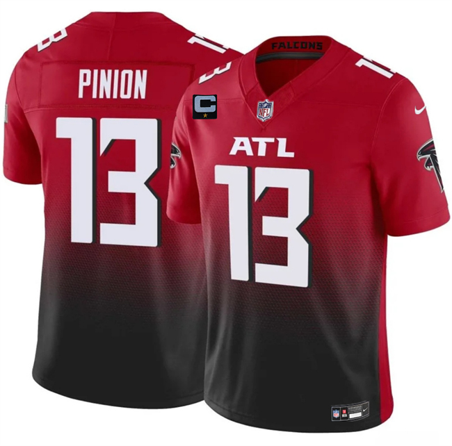 Men's Atlanta Falcons #13 Bradley Pinion Red Black 2025 F.U.S.E With 1-Star C Patch Vapor Untouchable Limited Stitched Football Jersey Men's Atlanta Falcons #13 Bradley Pinion Red Black 2025 F.U.S.E With 1-Star C Patch Vapor Untouchable Limited Stitched Football Jersey