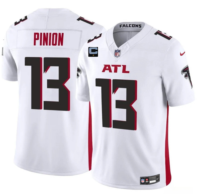 Men's Atlanta Falcons #13 Bradley Pinion White 2025 F.U.S.E With 1-Star C Patch Vapor Untouchable Limited Stitched Football Jersey Men's Atlanta Falcons #13 Bradley Pinion White 2025 F.U.S.E With 1-Star C Patch Vapor Untouchable Limited Stitched Football Jersey