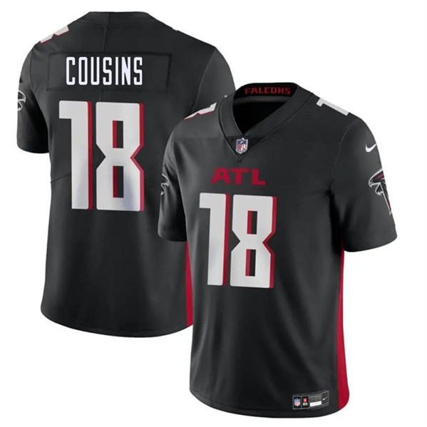 Men's Atlanta Falcons #18 Kirk Cousins Black Vapor Untouchable Limited Football Stitched Jersey Men's Atlanta Falcons #18 Kirk Cousins Black Vapor Untouchable Limited Football Stitched Jersey