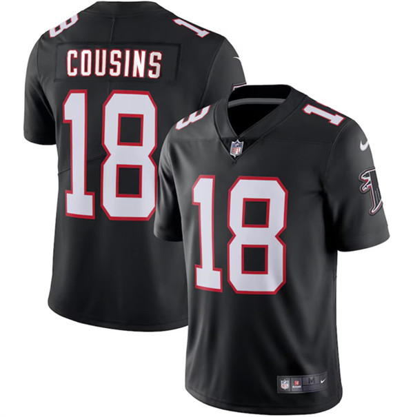 Men's Atlanta Falcons #18 Kirk Cousins Black Vapor Untouchable Limited Football Stitched Jerseys Men's Atlanta Falcons #18 Kirk Cousins Black Vapor Untouchable Limited Football Stitched Jerseys