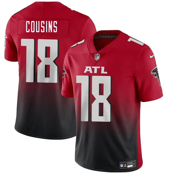 Men's Atlanta Falcons #18 Kirk Cousins Red Black Vapor Untouchable Limited Football Stitched Jersey Men's Atlanta Falcons #18 Kirk Cousins Red Black Vapor Untouchable Limited Football Stitched Jersey