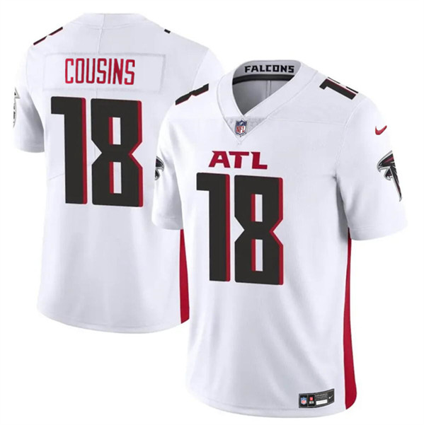 Men's Atlanta Falcons #18 Kirk Cousins White Vapor Untouchable Limited Football Stitched Jersey Men's Atlanta Falcons #18 Kirk Cousins White Vapor Untouchable Limited Football Stitched Jersey