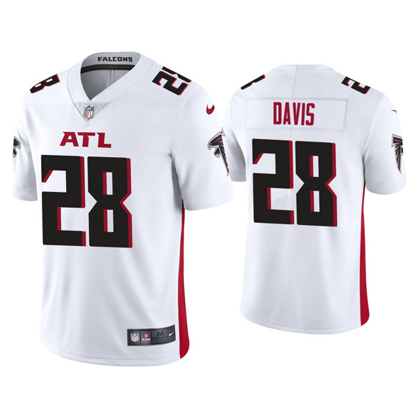 Men's Atlanta Falcons #28 Mike Davis White Vapor Untouchable Limited Stitched Jersey Men's Atlanta Falcons #28 Mike Davis White Vapor Untouchable Limited Stitched Jersey