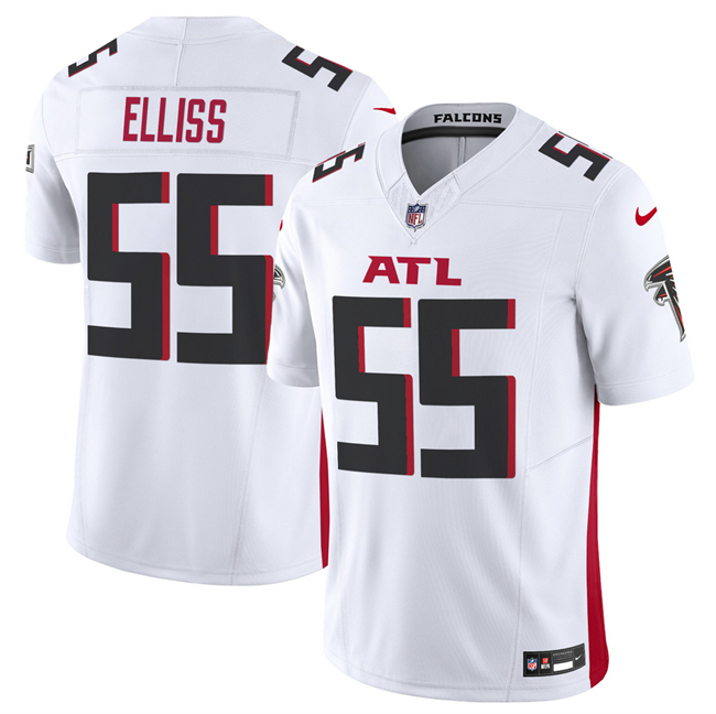 Men's Atlanta Falcons #55 Kaden Elliss White 2025 F.U.S.E. Vapor Untouchable Limited Stitched Football Jersey Men's Atlanta Falcons #55 Kaden Elliss White 2025 F.U.S.E. Vapor Untouchable Limited Stitched Football Jersey