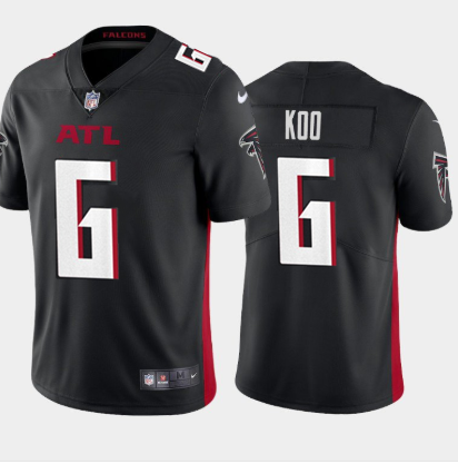 Men's Atlanta Falcons #6 Younghoe Koo New Black Vapor Untouchable Limited Stitched Jersey Men's Atlanta Falcons #6 Younghoe Koo New Black Vapor Untouchable Limited Stitched Jersey