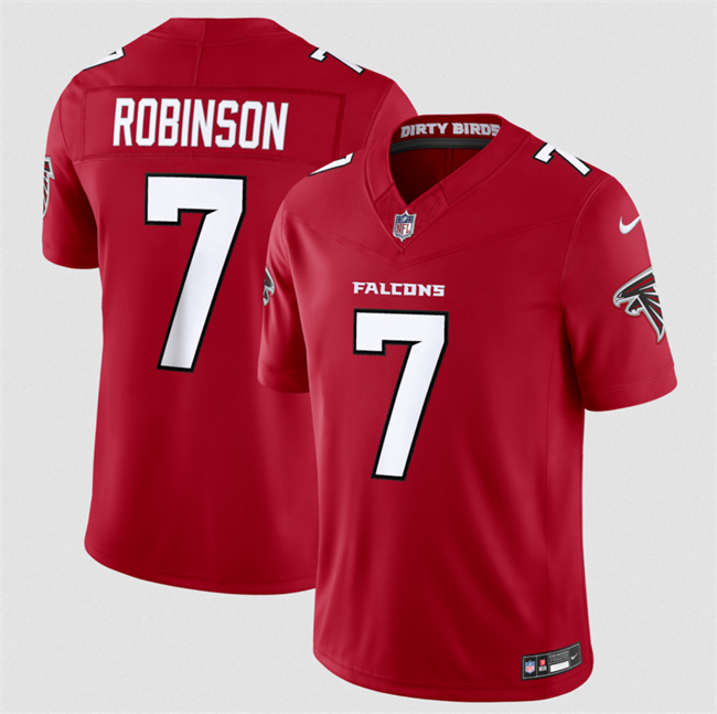 Men's Atlanta Falcons #7 Bijan Robinson Red 2026 New F.U.S.E. Vapor Untouchable Limited Stitched Football Jersey Men's Atlanta Falcons #7 Bijan Robinson Red 2026 New F.U.S.E. Vapor Untouchable Limited Stitched Football Jersey