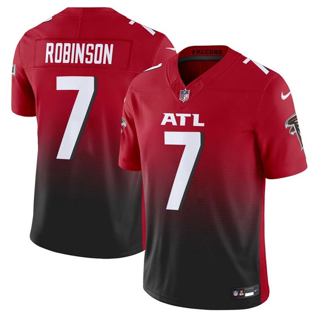 Men's Atlanta Falcons #7 Bijan Robinson Red Black F.U.S.E Vapor Untouchable Limited Stitched Football Jersey Men's Atlanta Falcons #7 Bijan Robinson Red Black F.U.S.E Vapor Untouchable Limited Stitched Football Jersey