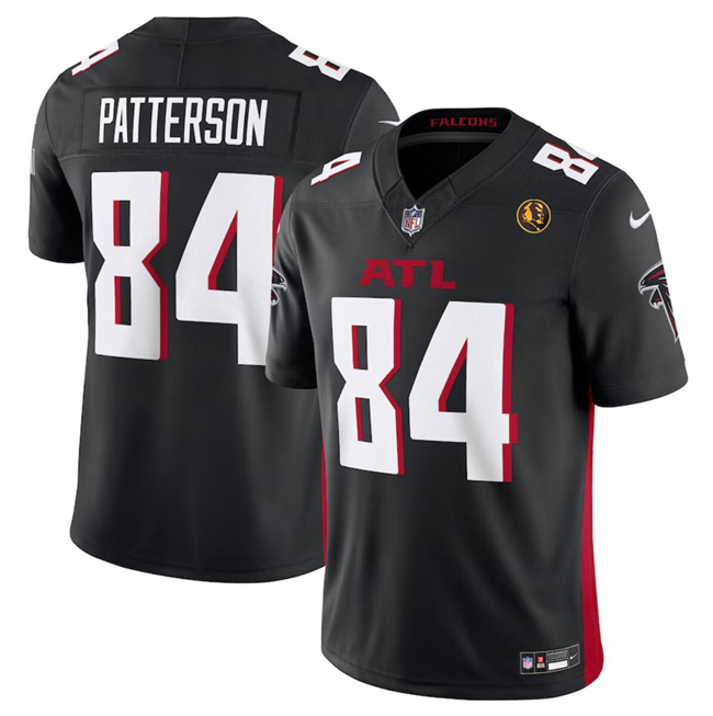 Men's Atlanta Falcons #84 Cordarrelle Patterson Black 2023 F.U.S.E. With John Madden Patch Vapor Limited Stitched Football Jersey Men's Atlanta Falcons #84 Cordarrelle Patterson Black 2023 F.U.S.E. With John Madden Patch Vapor Limited Stitched Football Jersey