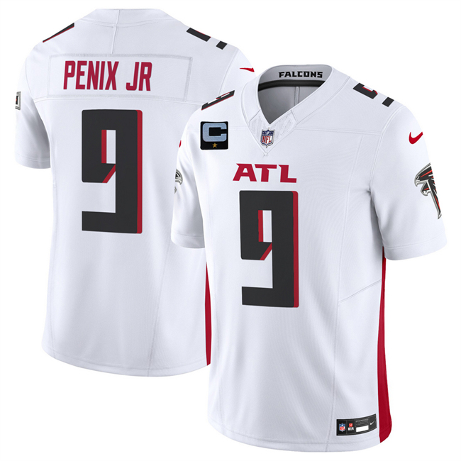 Men's Atlanta Falcons #9 Michael Penix Jr White 2025 F.U.S.E. With 1-Star C Patch Vapor Untouchable Limited Stitched Football Jersey Men's Atlanta Falcons #9 Michael Penix Jr White 2025 F.U.S.E. With 1-Star C Patch Vapor Untouchable Limited Stitched Football Jersey