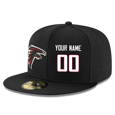 Men's Atlanta Falcons Black Color Snapback Custom Hat (Stitched any name&number) Men's Atlanta Falcons Black Color Snapback Custom Hat (Stitched any name&number)
