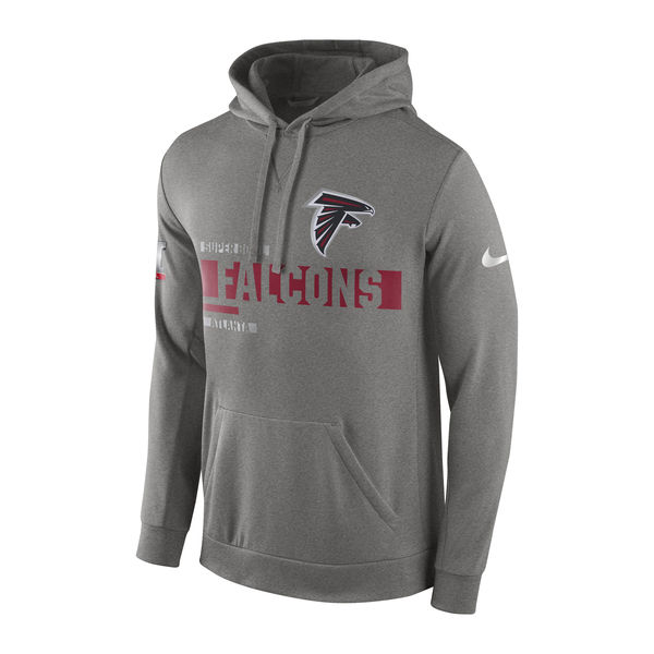 Men's Atlanta Falcons Nike Heathered Gray Super Bowl LI Bound Team Travel Circuit Performance Pullover Hoodie Men's Atlanta Falcons Nike Heathered Gray Super Bowl LI Bound Team Travel Circuit Performance Pullover Hoodie