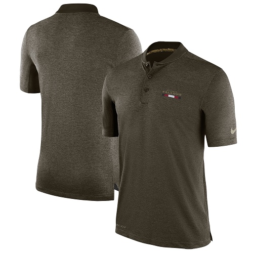 Men's Atlanta Falcons Nike Olive Salute to Service Sideline Polo T-Shirt Men's Atlanta Falcons Nike Olive Salute to Service Sideline Polo T-Shirt