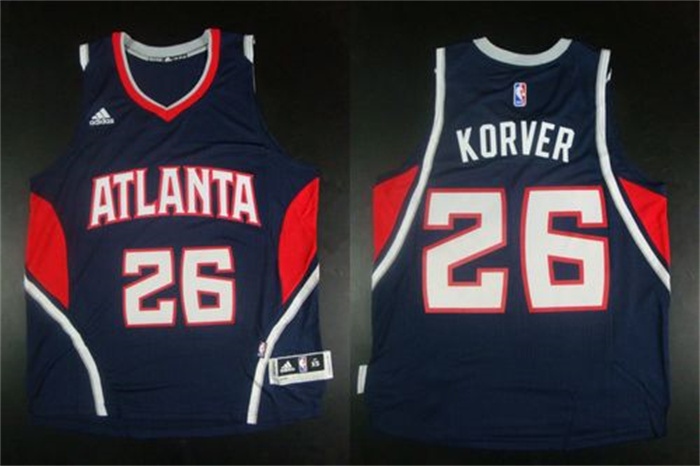 Men's Atlanta Hawks #26 Kyle Korver Navy Stitched Basketball Jersey Men's Atlanta Hawks #26 Kyle Korver Navy Stitched Basketball Jersey
