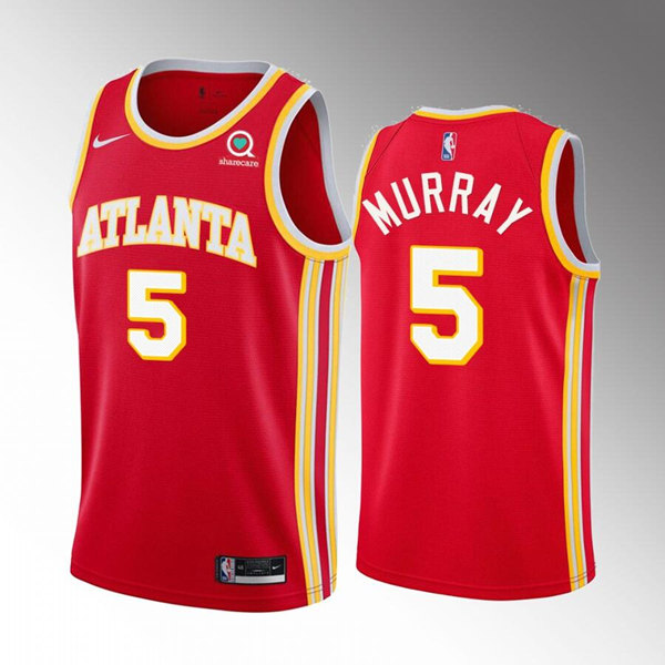 Men's Atlanta Hawks #5 Dejounte Murray Red Stitched Jersey Men's Atlanta Hawks #5 Dejounte Murray Red Stitched Jersey