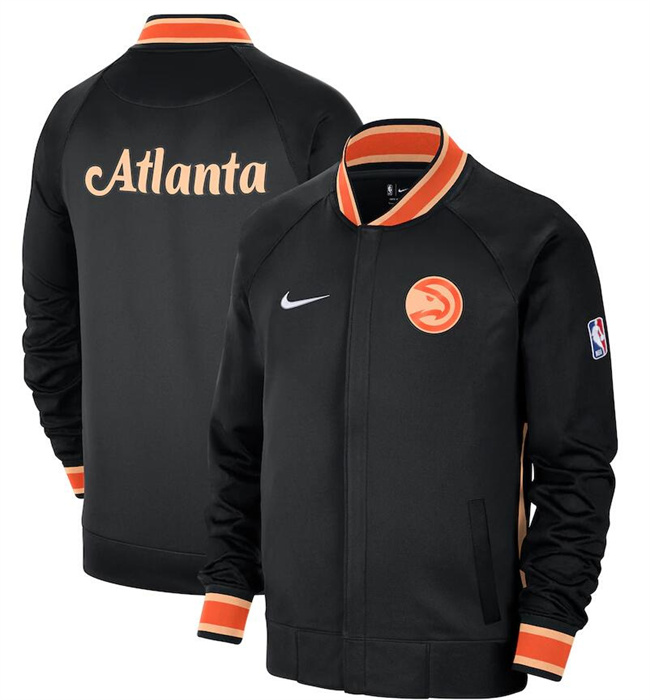 Men's Atlanta Hawks Black 2022 23 City Edition Full-Zip Jacket Men's Atlanta Hawks Black 2022 23 City Edition Full-Zip Jacket