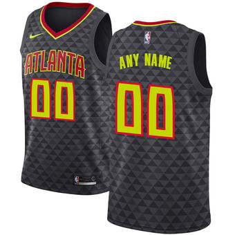 Men's Atlanta Hawks Nike Black Custom Jersey Men's Atlanta Hawks Nike Black Custom Jersey