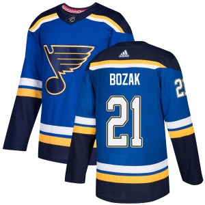 Men's Authentic St. Louis Blues #21 Tyler Bozak Blue Home Official Adidas Jersey Men's Authentic St. Louis Blues #21 Tyler Bozak Blue Home Official Adidas Jersey