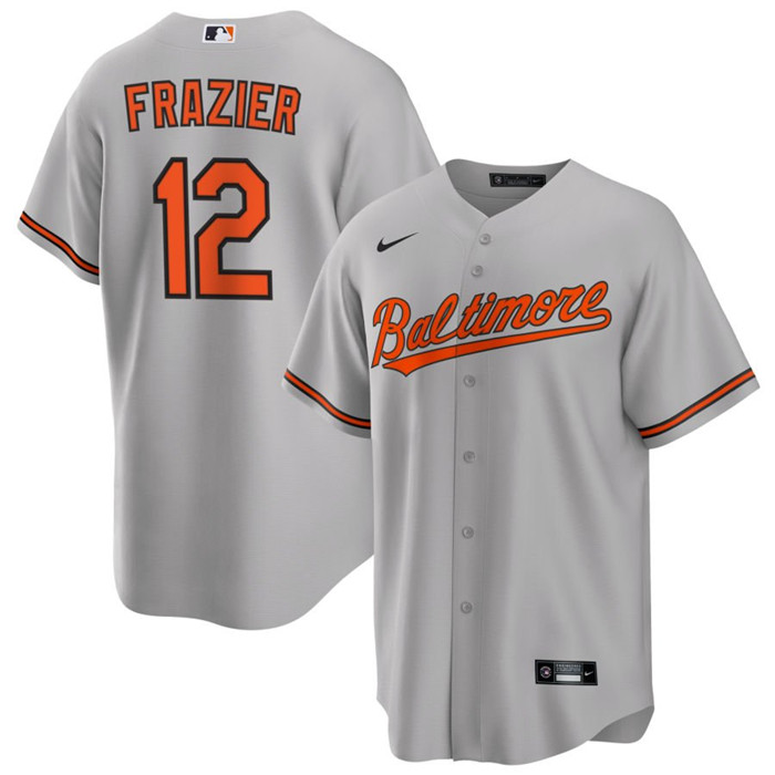 Men's Baltimore Orioles #12 Adam Frazier Grey Cool Base Stitched Jersey Men's Baltimore Orioles #12 Adam Frazier Grey Cool Base Stitched Jersey