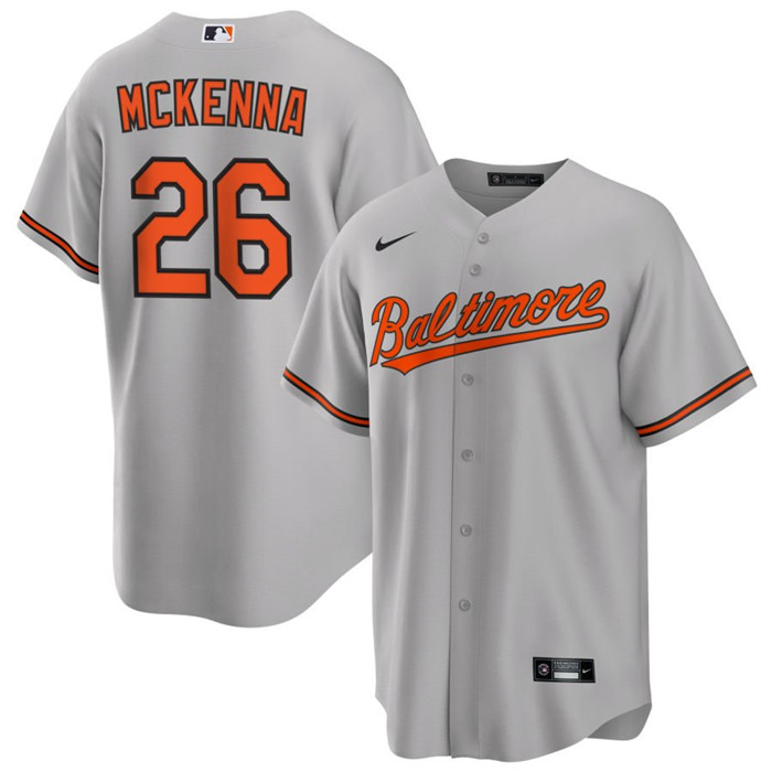 Men's Baltimore Orioles #26 Ryan McKenna Grey Cool Base Stitched Jersey Men's Baltimore Orioles #26 Ryan McKenna Grey Cool Base Stitched Jersey