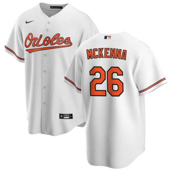 Men's Baltimore Orioles #26 Ryan McKenna White Cool Base Stitched Jersey Men's Baltimore Orioles #26 Ryan McKenna White Cool Base Stitched Jersey