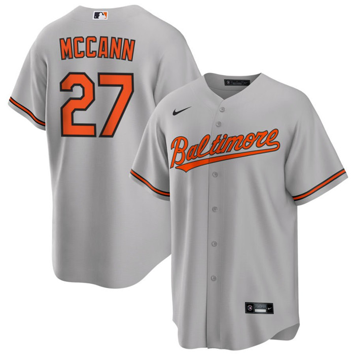 Men's Baltimore Orioles #27 James McCann Grey Cool Base Stitched Jersey Men's Baltimore Orioles #27 James McCann Grey Cool Base Stitched Jersey