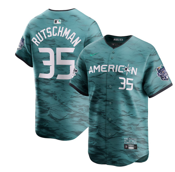 Men's Baltimore Orioles #35 Adley Rutschman Teal 2023 All-Star Cool Base Stitched Baseball Jersey Men's Baltimore Orioles #35 Adley Rutschman Teal 2023 All-Star Cool Base Stitched Baseball Jersey
