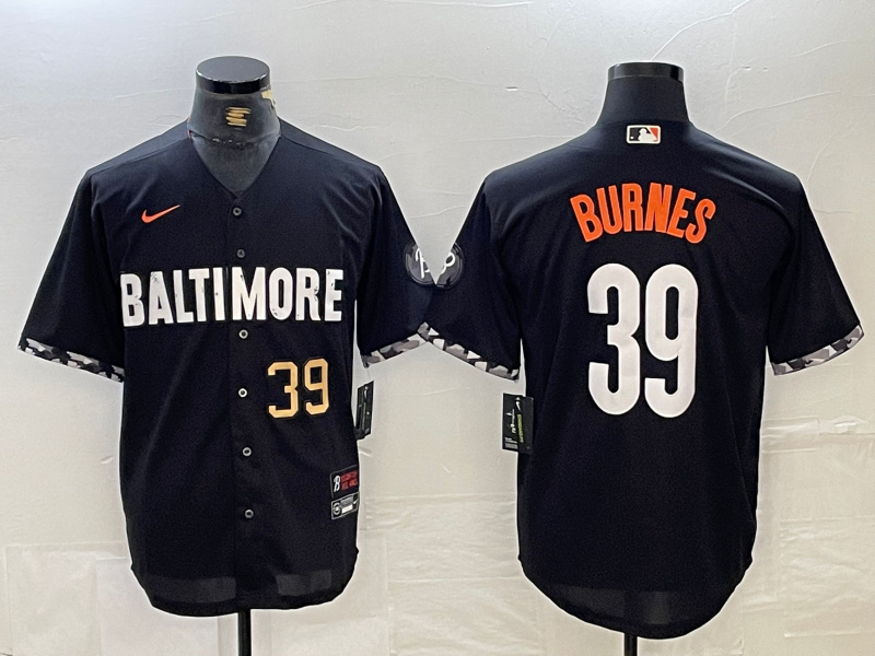 Men's Baltimore Orioles #39 Corbin Burnes Black 2023 City Connect Cool Base Stitched Baseball Jersey 2 Men's Baltimore Orioles #39 Corbin Burnes Black 2023 City Connect Cool Base Stitched Baseball Jersey 2